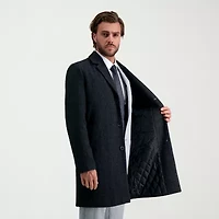 Haggar Brushed Herringbone Mens Midweight Topcoat Coat