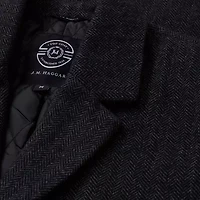 Haggar Brushed Herringbone Mens Midweight Topcoat Coat