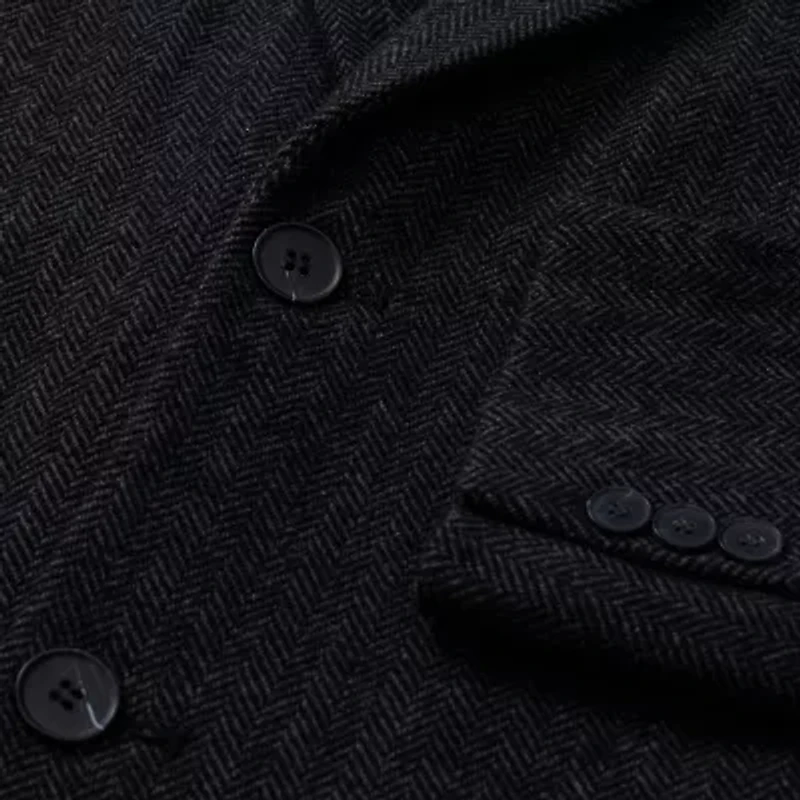 Haggar Brushed Herringbone Mens Midweight Topcoat Coat