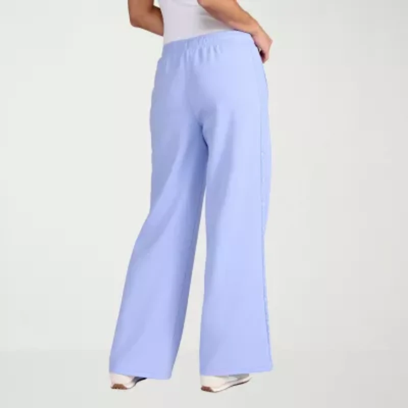 PUMA Womens Stretch Fabric Lace Wide Leg Relaxed Fit Track Pant