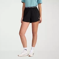 PUMA Womens Mid Rise Moisture Wicking Workout Shorts