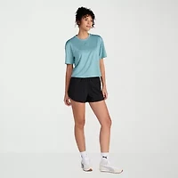 PUMA Womens Mid Rise Moisture Wicking Workout Shorts