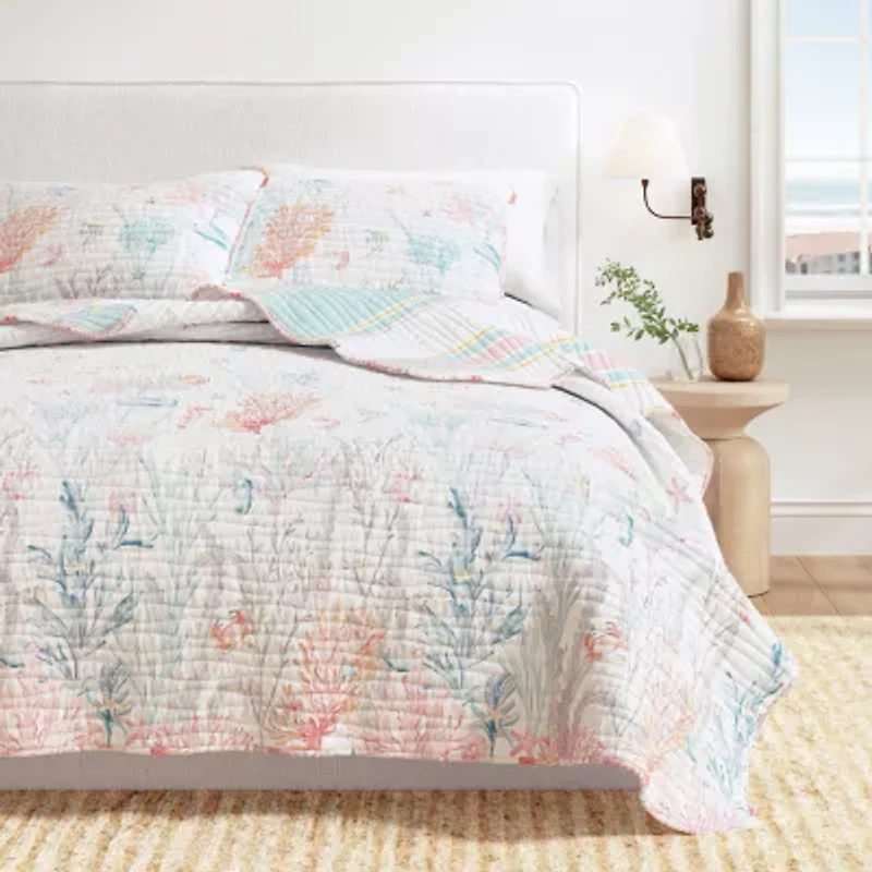 Linery Coastal Reversible Quilt Set