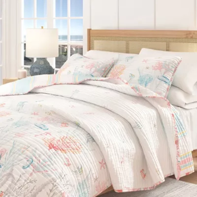 Linery Coastal Reversible Quilt Set