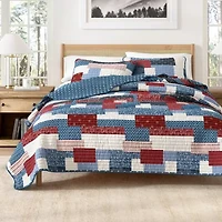 Linery Floral Patchwork Reversible Quilt Set