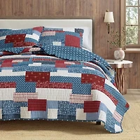 Linery Floral Patchwork Reversible Quilt Set