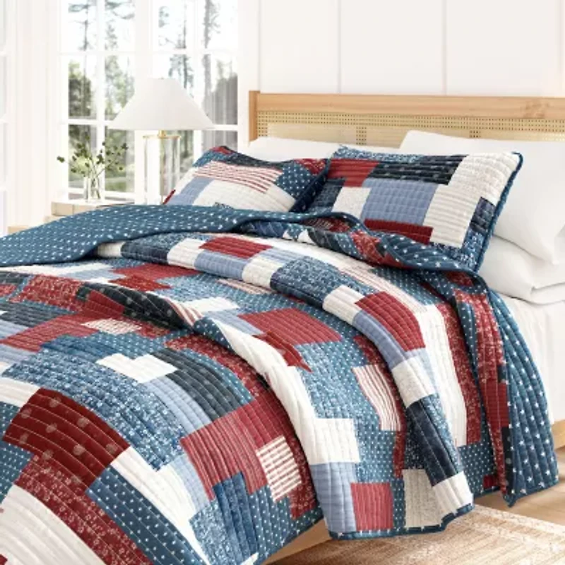 Linery Floral Patchwork Reversible Quilt Set