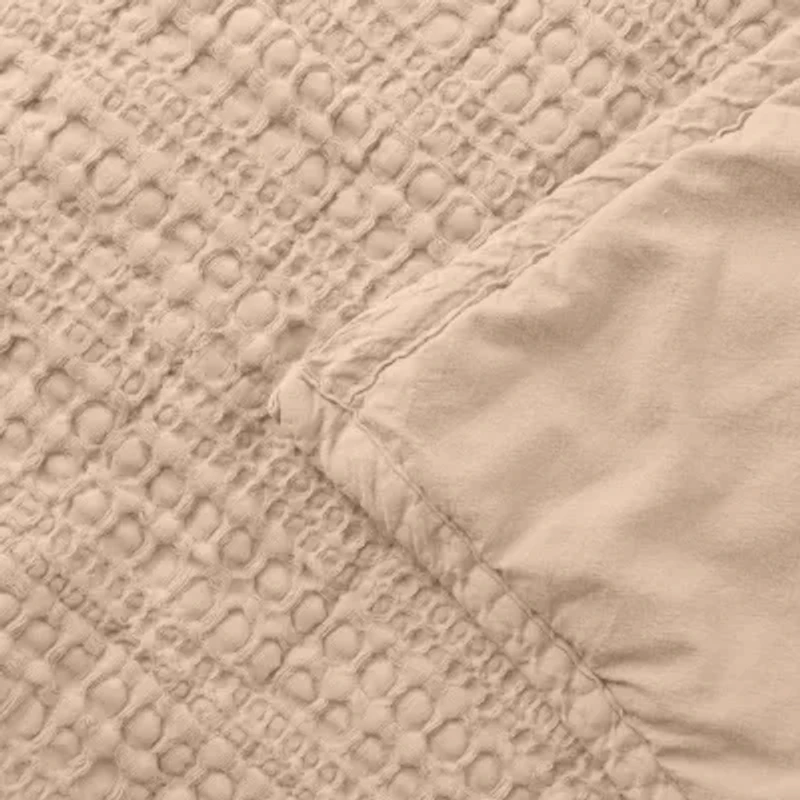 Linery Cotton Waffle Honeycomb Weave 3-pc. Quilt Set