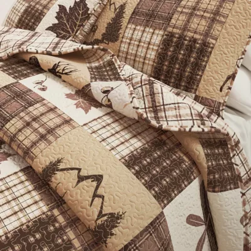 Linery Lodge Mosaic Reversible Quilt Set