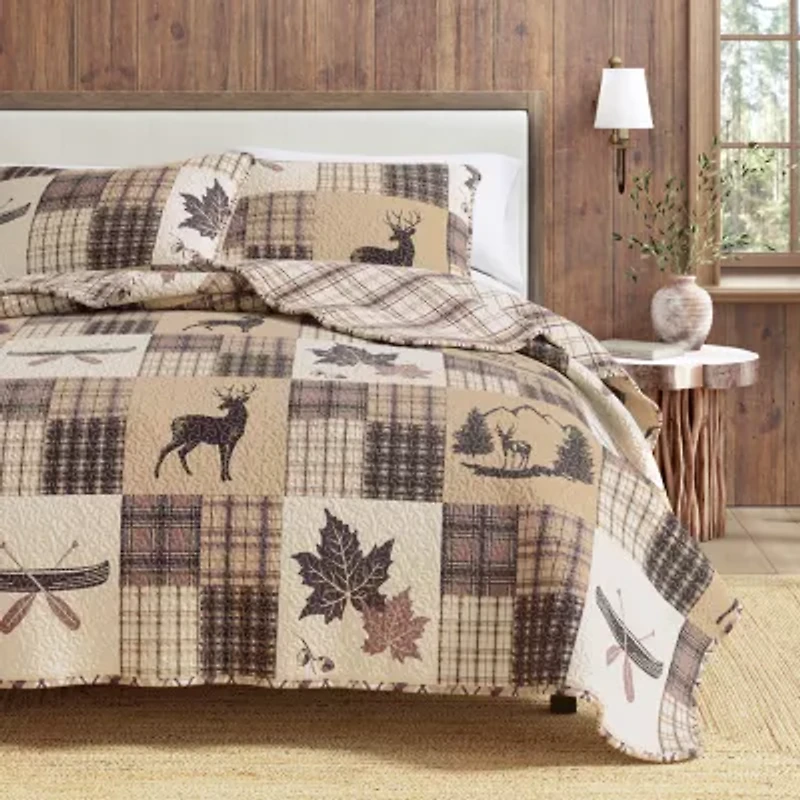 Linery Lodge Mosaic Reversible Quilt Set