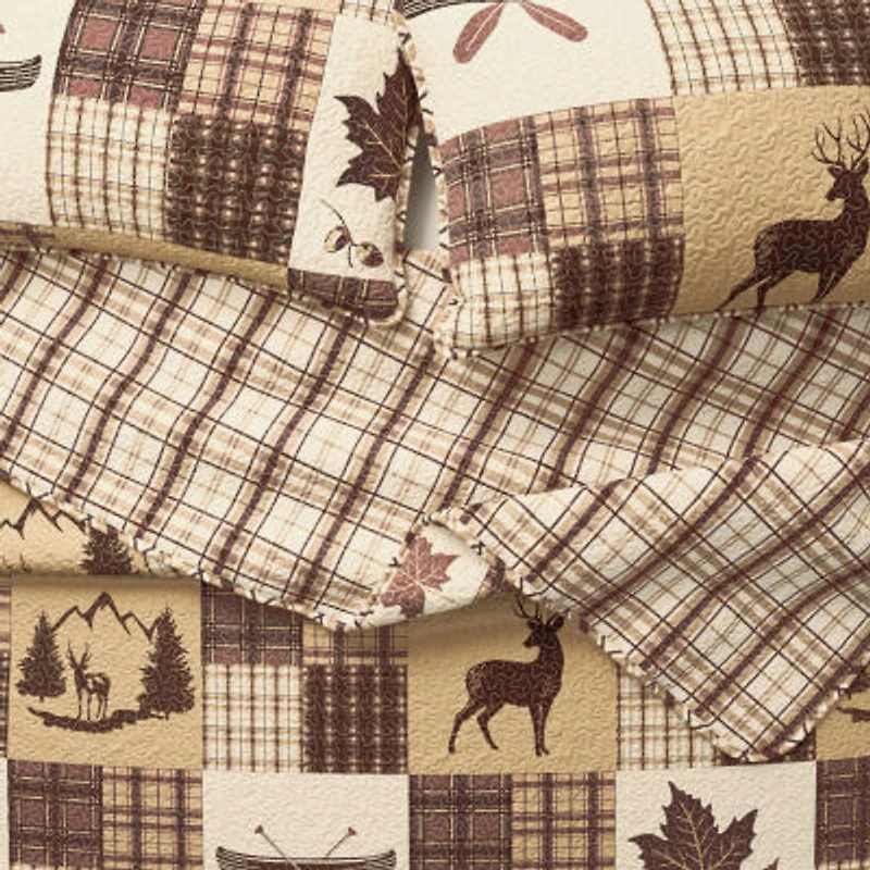 Linery Lodge Mosaic Reversible Quilt Set