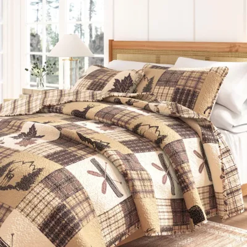 Linery Lodge Mosaic Reversible Quilt Set