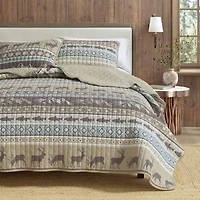 Linery Animal Stripe Reversible Quilt Set