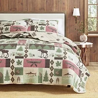 Linery Animal Mosaic Reversible Quilt Set