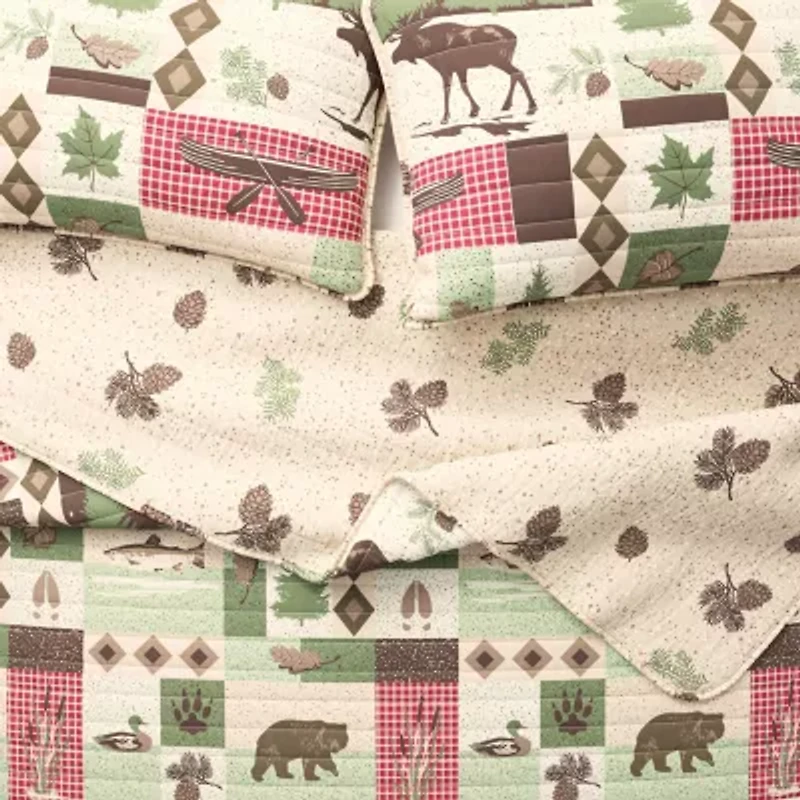 Linery Animal Mosaic Reversible Quilt Set