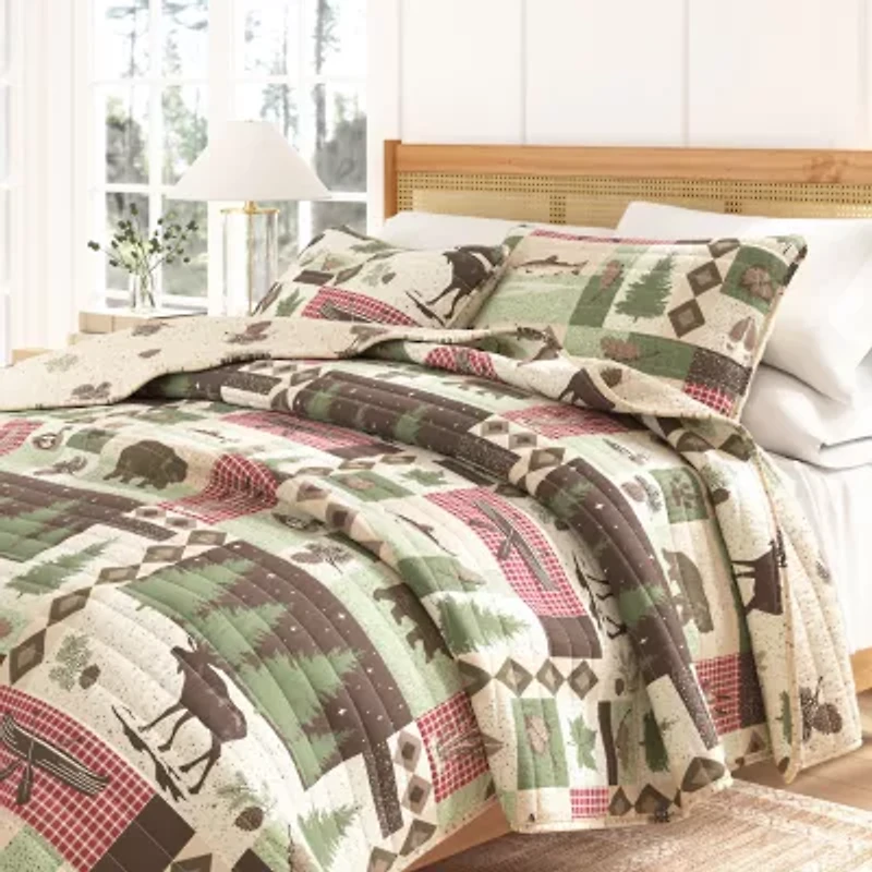 Linery Animal Mosaic Reversible Quilt Set