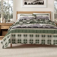 Linery Mountainscape Reversible Quilt Set