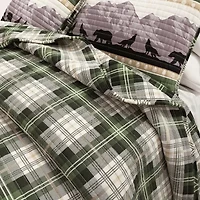 Linery Mountainscape Reversible Quilt Set