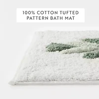 Casual Comfort Flower Pattern Cotton Bath Rug