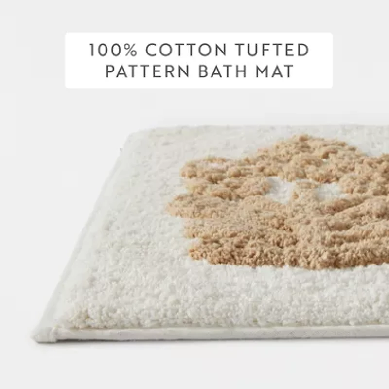 Casual Comfort Folk Leaves Pattern Cotton Bath Rug
