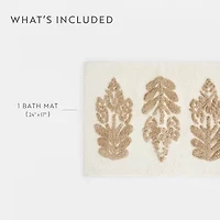 Casual Comfort Folk Leaves Pattern Cotton Bath Rug