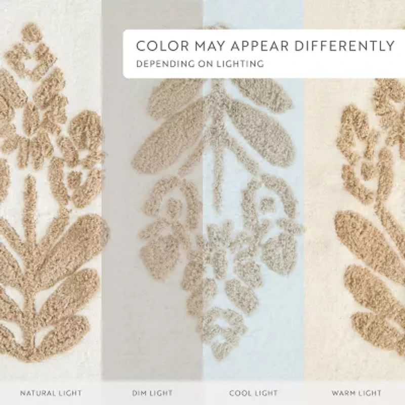 Casual Comfort Folk Leaves Pattern Cotton Bath Rug