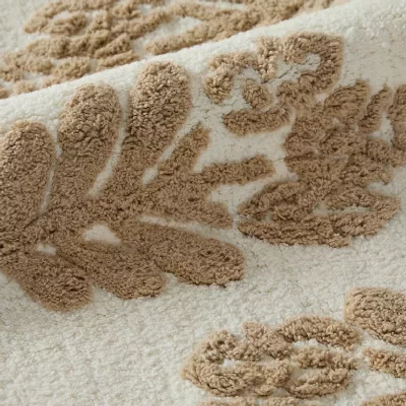 Casual Comfort Folk Leaves Pattern Cotton Bath Rug