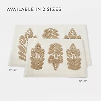 Casual Comfort Folk Leaves Pattern Cotton Bath Rug