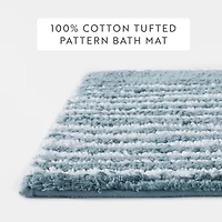 Casual Comfort Rainbow Pattern Cotton Bath Rug