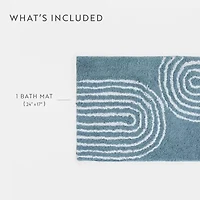 Casual Comfort Rainbow Pattern Cotton Bath Rug