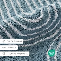 Casual Comfort Rainbow Pattern Cotton Bath Rug