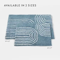 Casual Comfort Rainbow Pattern Cotton Bath Rug