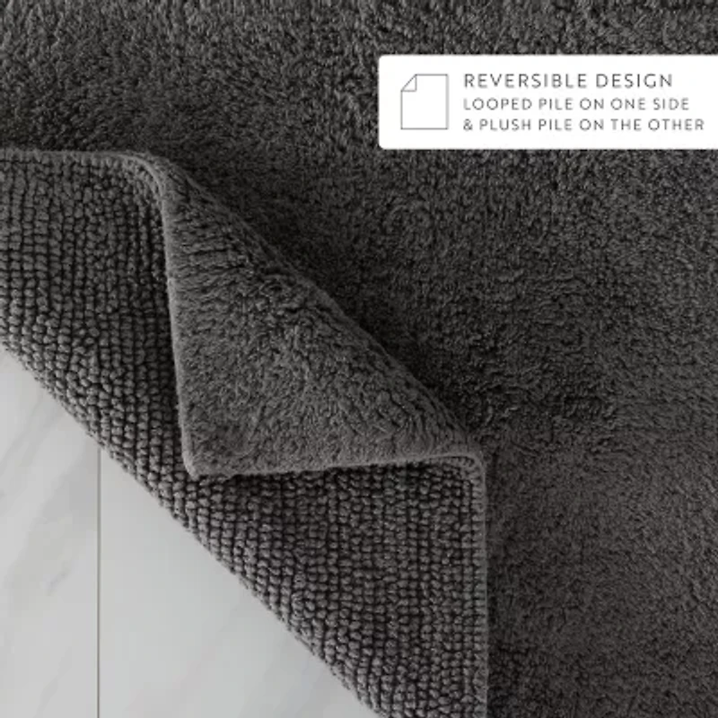 Casual Comfort Solid Reversible Bath Rug
