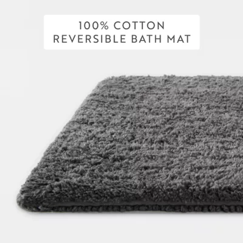 Casual Comfort Solid Reversible Bath Rug