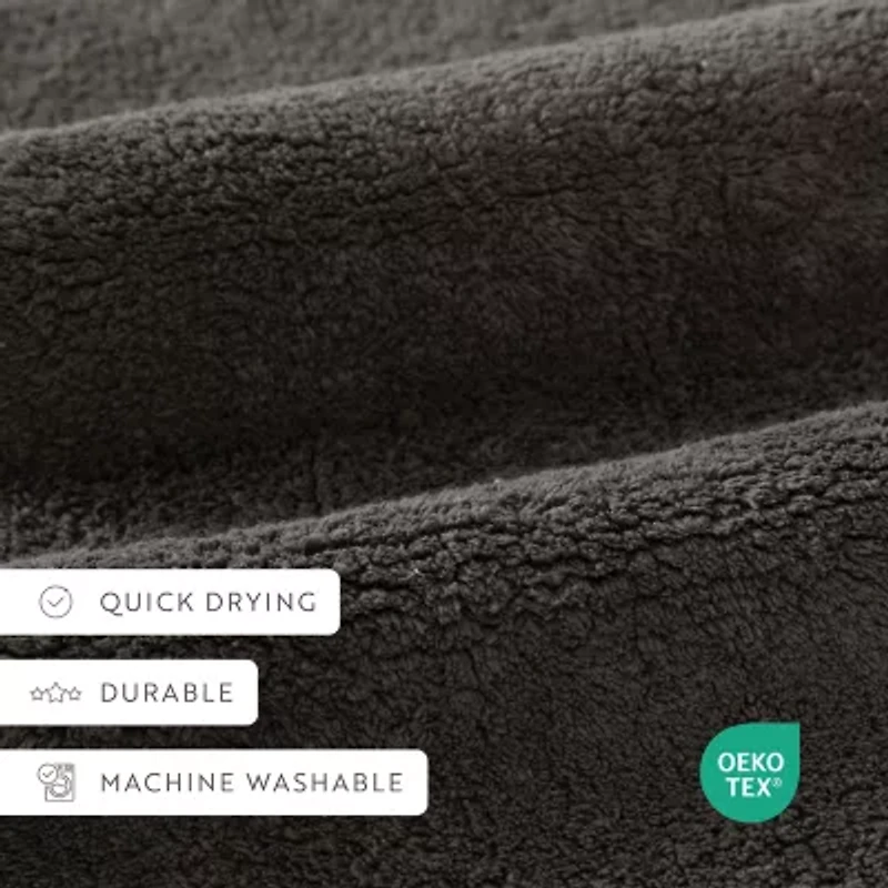 Casual Comfort Solid Reversible Bath Rug