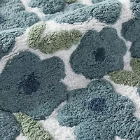 Casual Comfort Blossoms Pattern Cotton Bath Rug