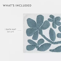 Casual Comfort Modern Floral Pattern Cotton Bath Rug