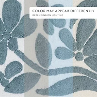 Casual Comfort Modern Floral Pattern Cotton Bath Rug