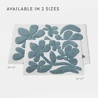 Casual Comfort Modern Floral Pattern Cotton Bath Rug