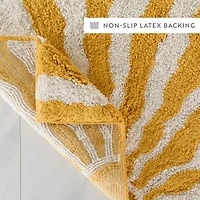 Casual Comfort Sunray Design Cotton Bath Rug