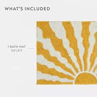 Casual Comfort Sunray Design Cotton Bath Rug