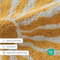 Casual Comfort Sunray Design Cotton Bath Rug