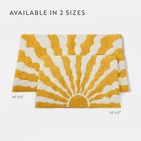 Casual Comfort Sunray Design Cotton Bath Rug