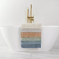 Casual Comfort Pinstripe Cotton Bath Rug