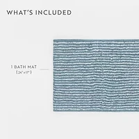 Casual Comfort Pinstripe Cotton Bath Rug
