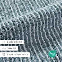Casual Comfort Pinstripe Cotton Bath Rug