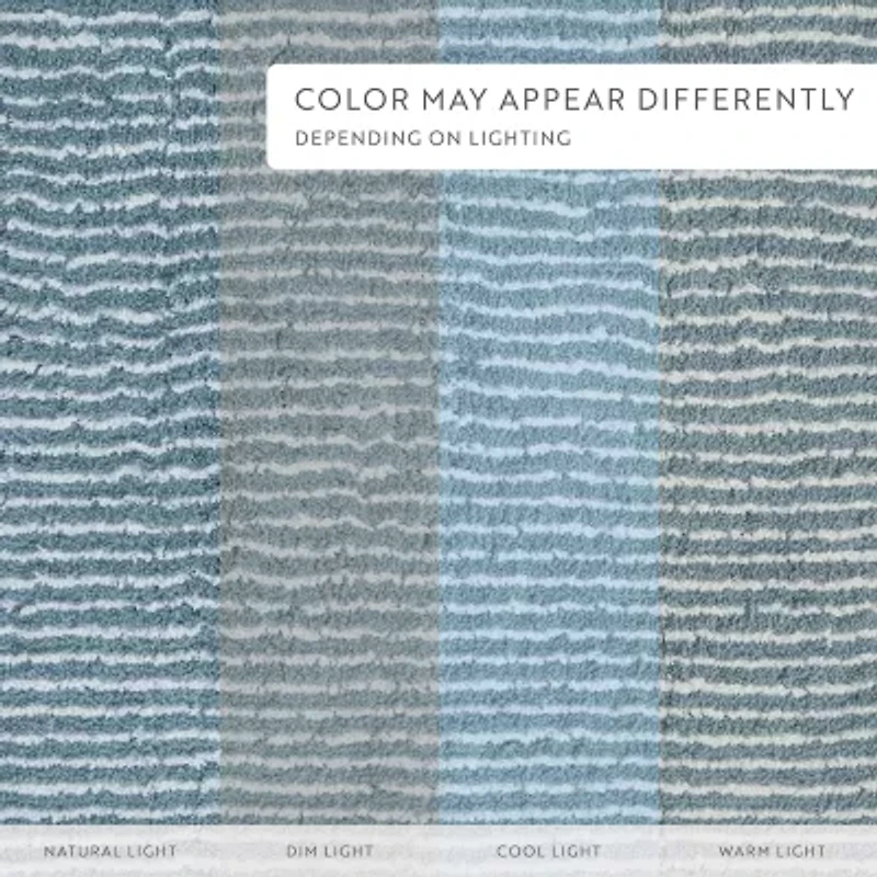 Casual Comfort Pinstripe Cotton Bath Rug