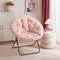 AEROPOSTALE Faux Fur Bow Saucer Papasan Chair