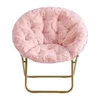 AEROPOSTALE Faux Fur Bow Saucer Papasan Chair