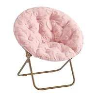 AEROPOSTALE Faux Fur Bow Saucer Papasan Chair